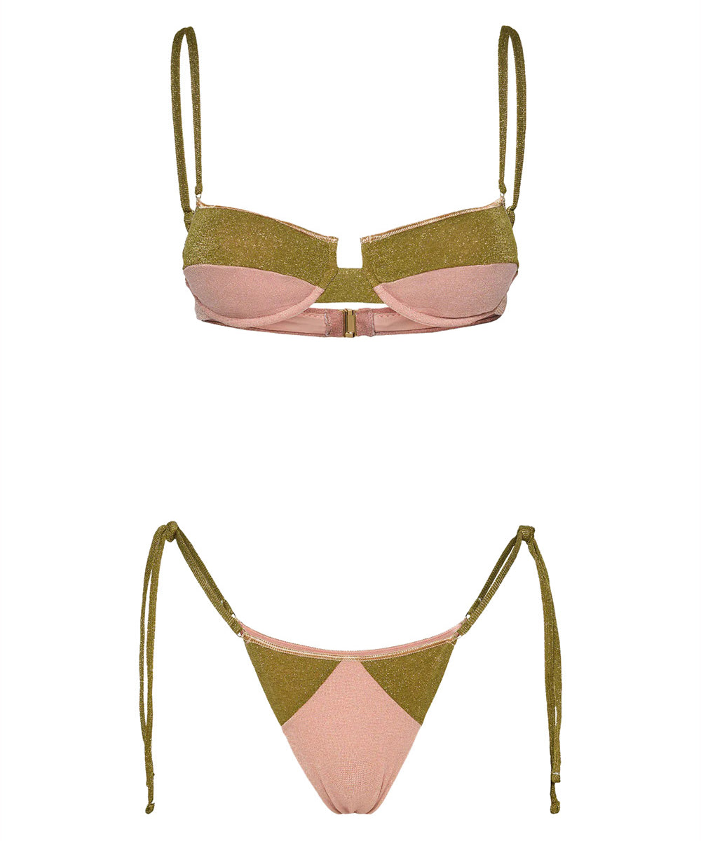 Costume bikini con reggiseno ferretto e slip regolabile ME FUI Donna - Rosa