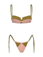 Costume bikini con reggiseno ferretto e slip regolabile ME FUI Donna - Rosa