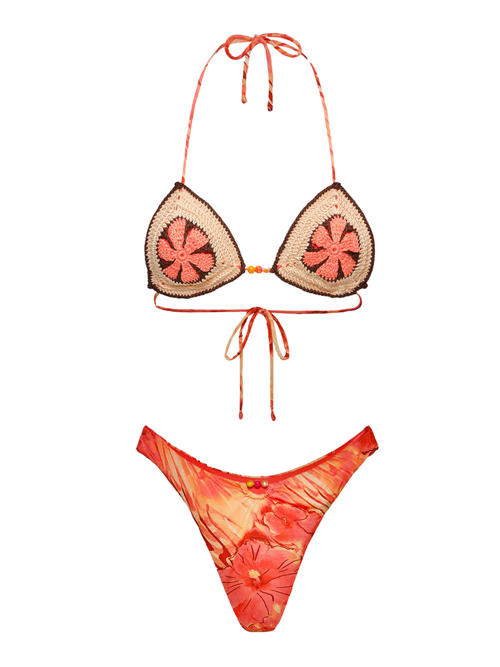 Costume bikini con triangolo e americano fisso ME FUI Donna - Multicolore