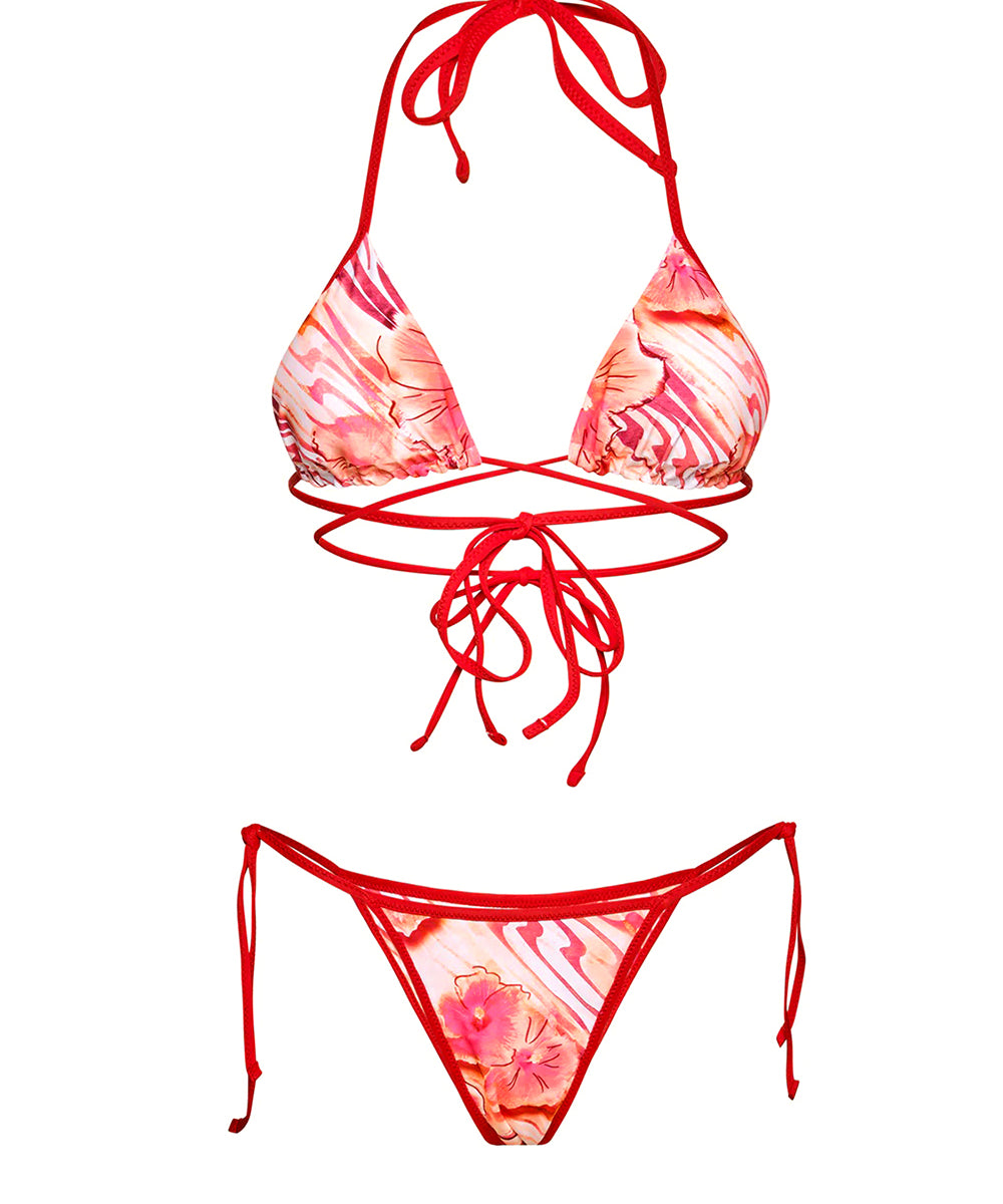 Costume bikini reversibile con triangolo e slip regolabile ME FUI Donna - Multicolore