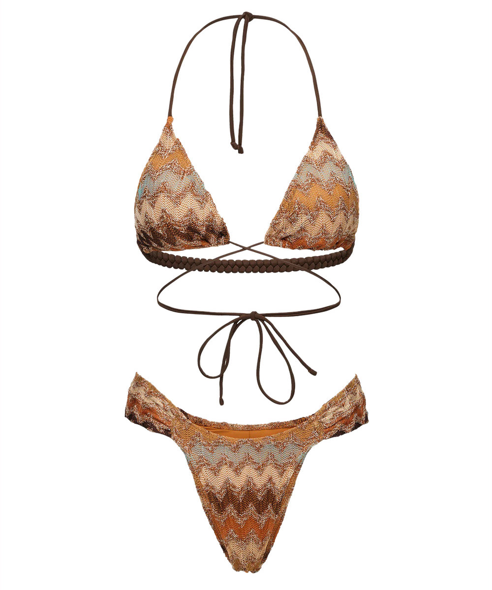 Costume bikini con tringolo alto e slip fisso ME FUI Donna - Multicolore