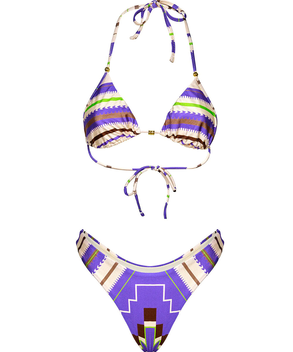 Costume bikini con triangolo e americano fisso ME FUI Donna - Multicolore
