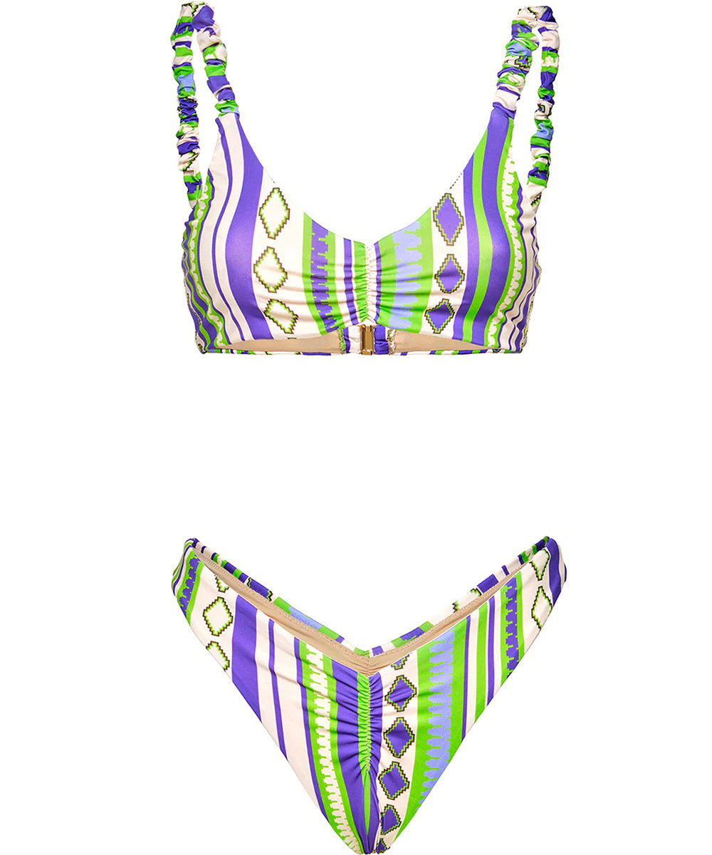 Costume bikini con top fisso e americano fisso ME FUI Donna - Multicolore