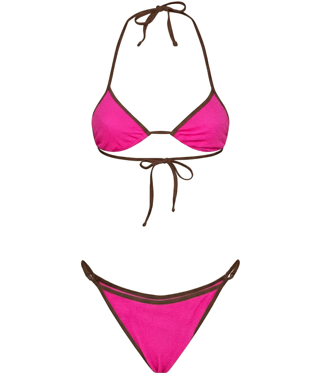 Costume bikini con triangolo e slip regolabile ME FUI Donna - Fuxia