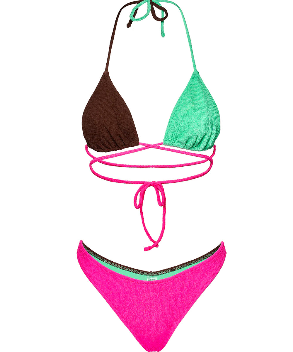 Costume bikini con triangolo e slip fisso ME FUI Donna - Viola
