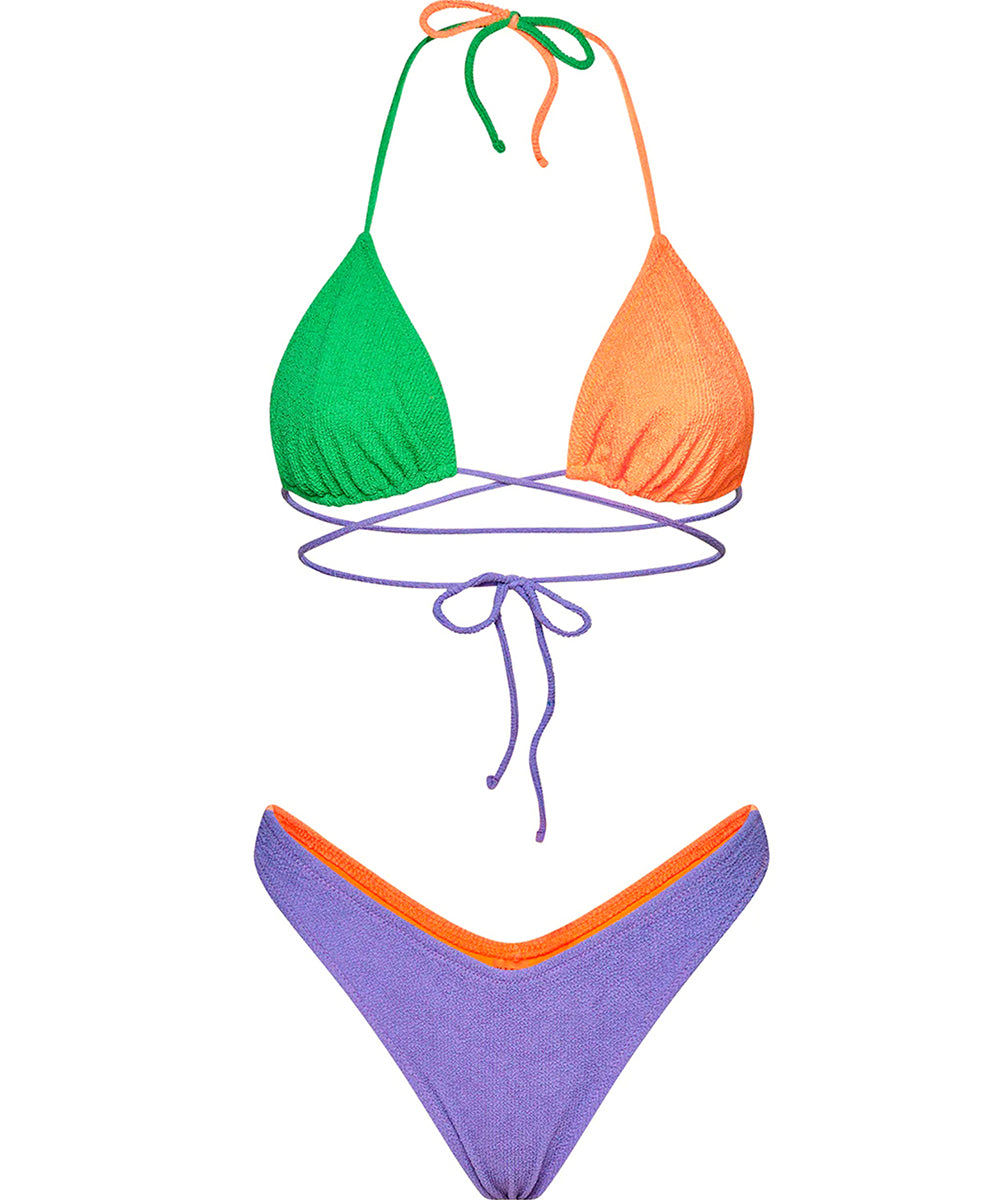 Costume bikini con triangolo e slip fisso ME FUI Donna - Viola