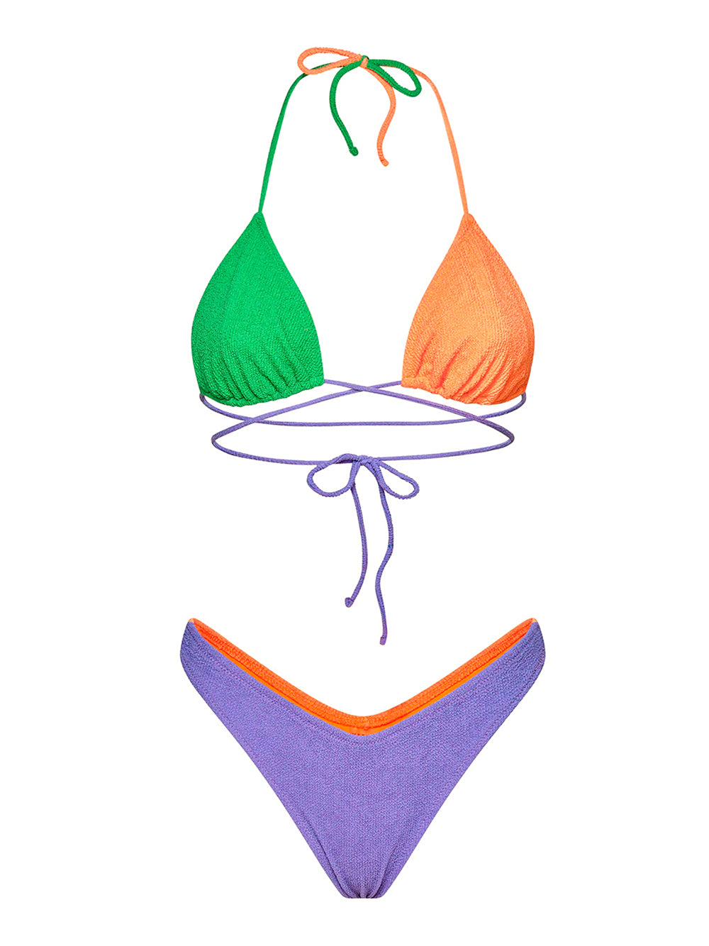 Costume bikini con triangolo e slip fisso ME FUI Donna - Viola