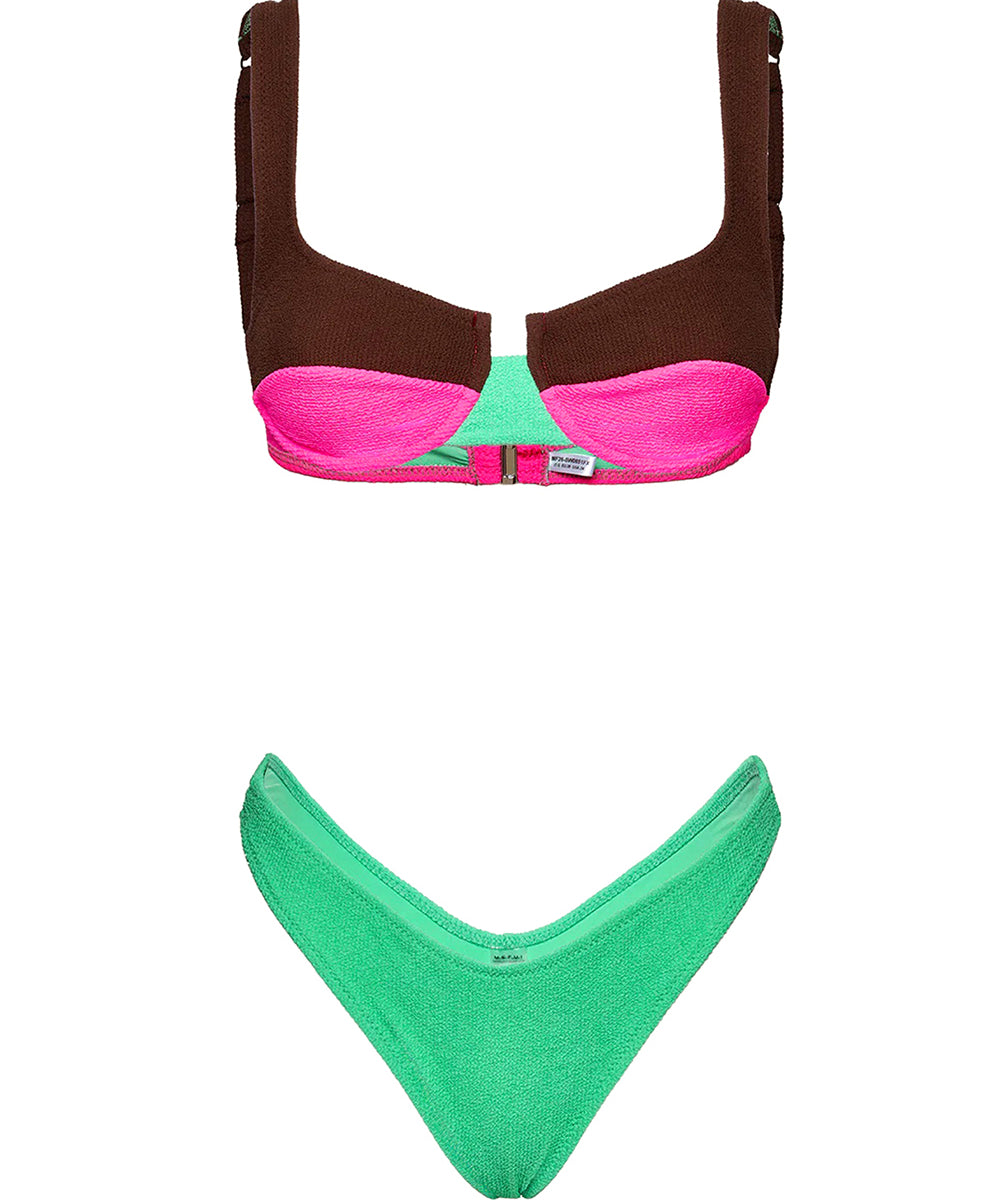 Costume bikini con reggiseno ferretto e americano fisso ME FUI Donna - Fuxia