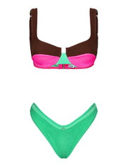 Costume bikini con reggiseno ferretto e americano fisso ME FUI Donna - Fuxia