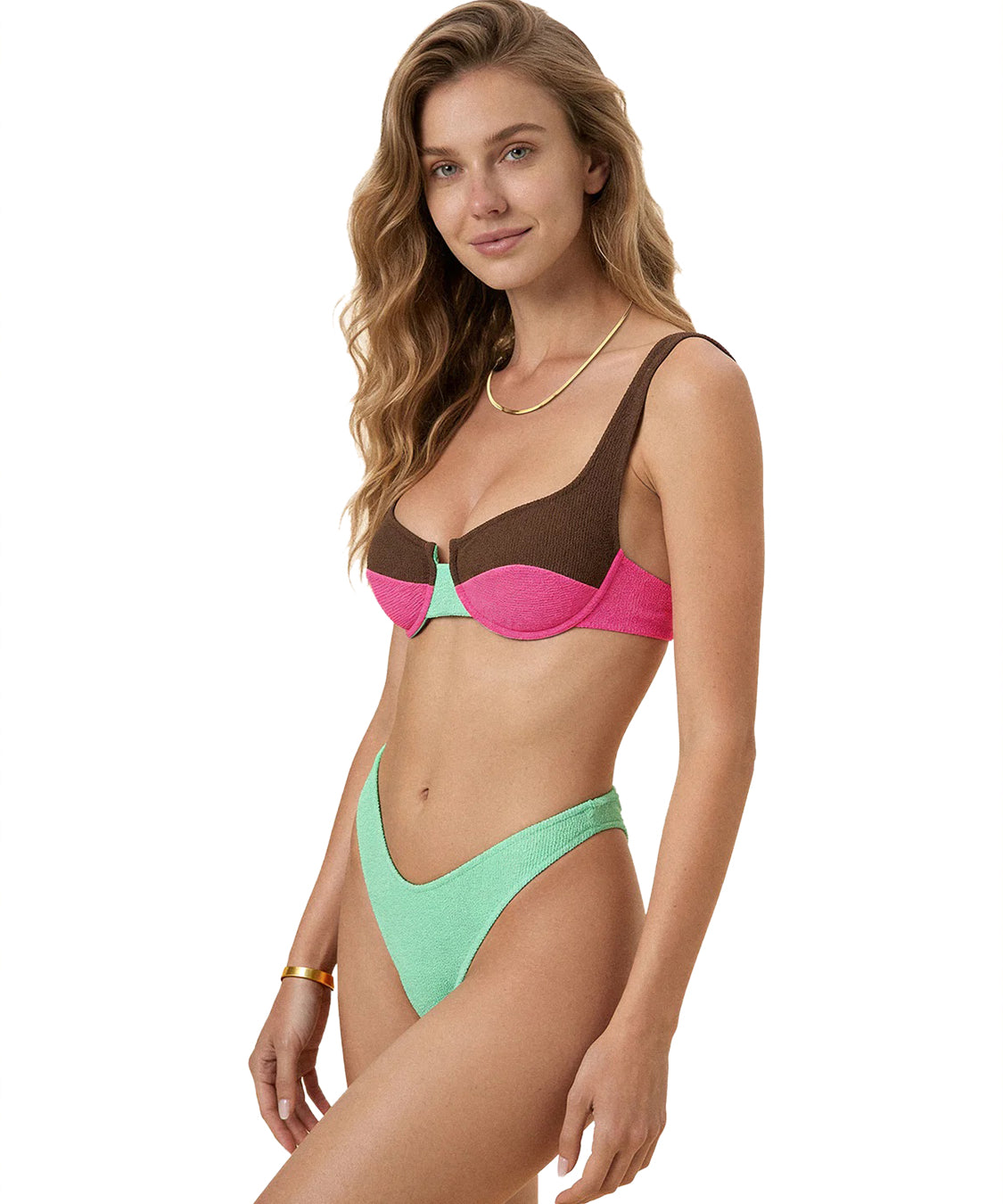Costume bikini con reggiseno ferretto e americano fisso ME FUI Donna - Fuxia