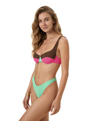 Costume bikini con reggiseno ferretto e americano fisso ME FUI Donna - Fuxia