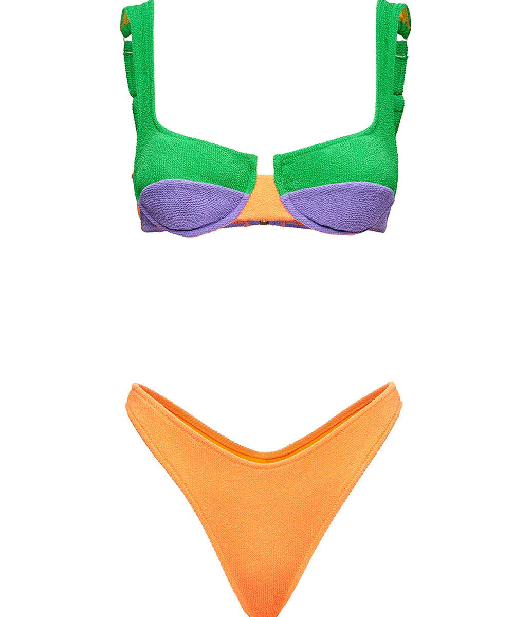 Costume bikini con reggiseno ferretto e americano fisso ME FUI Donna - Viola