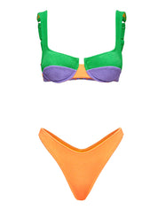 Costume bikini con reggiseno ferretto e americano fisso ME FUI Donna - Viola