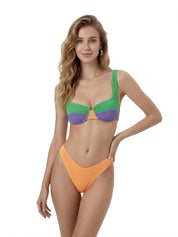 Costume bikini con reggiseno ferretto e americano fisso ME FUI Donna - Viola
