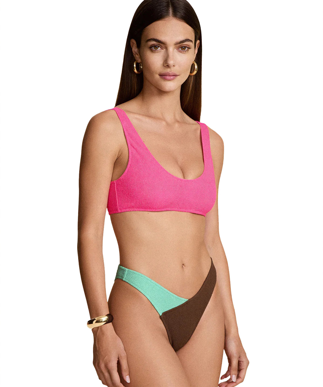Costume bikini con top fisso e americano fisso ME FUI Donna - Fuxia