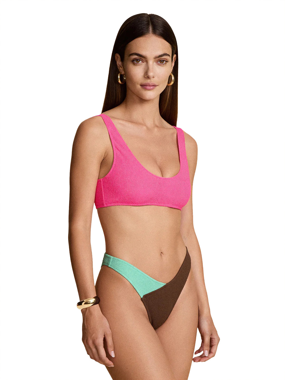 Costume bikini con top fisso e americano fisso ME FUI Donna - Fuxia