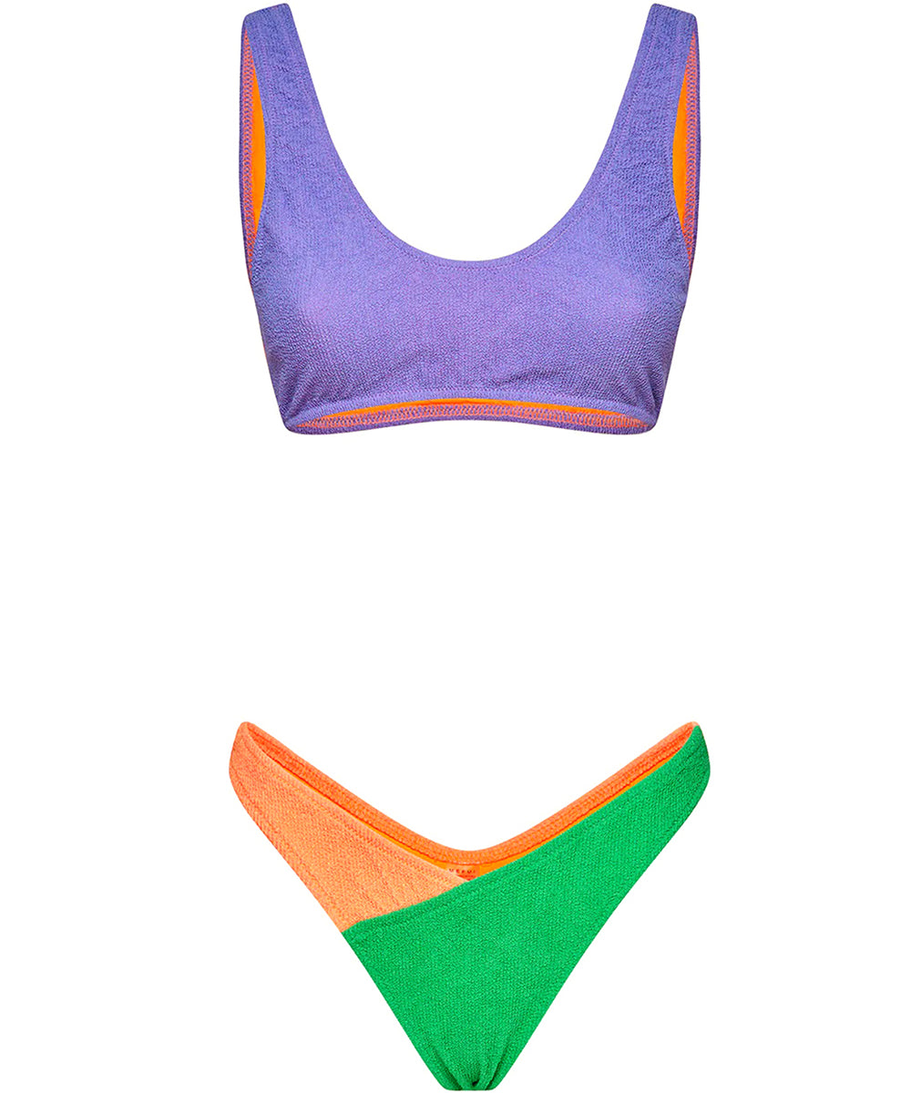 Costume bikini con top fisso e americano fisso ME FUI Donna - Viola