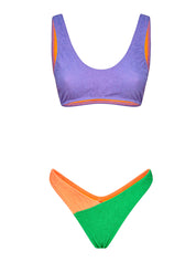 Costume bikini con top fisso e americano fisso ME FUI Donna - Viola
