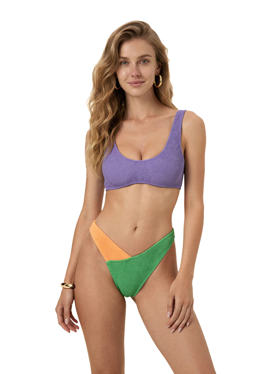 Costume bikini con top fisso e americano fisso ME FUI Donna - Viola