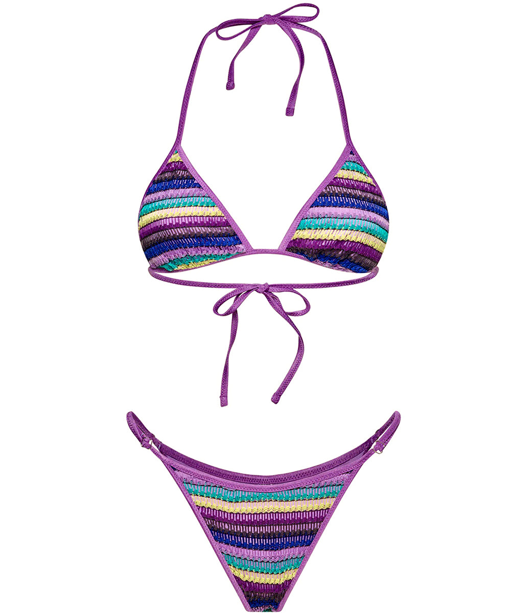 Costume bikini con triangolo e slip regolabile ME FUI Donna - Multicolore
