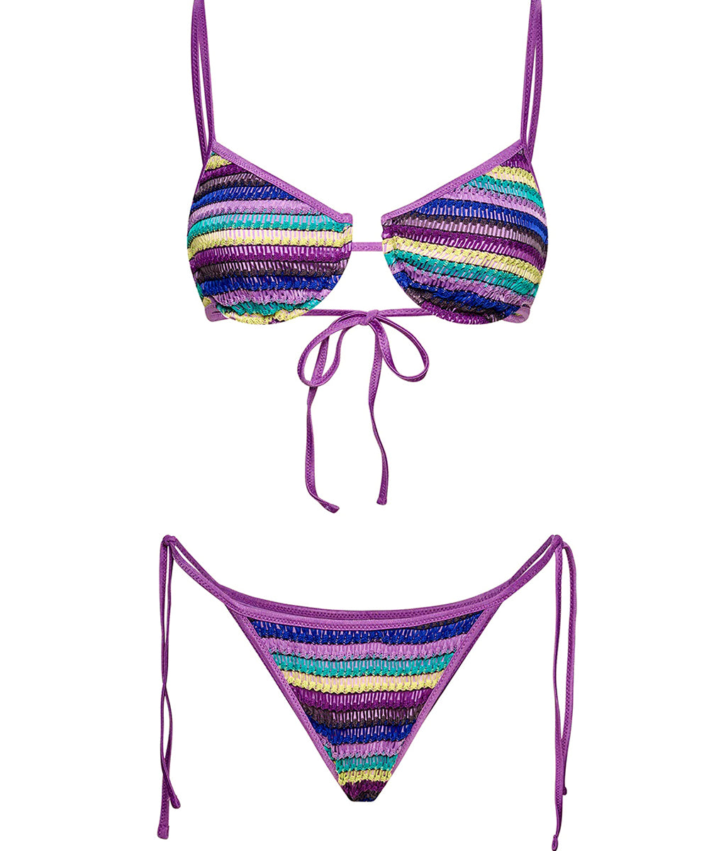 Costume bikini con reggiseno ferretto e slip regolabile ME FUI Donna - Multicolore