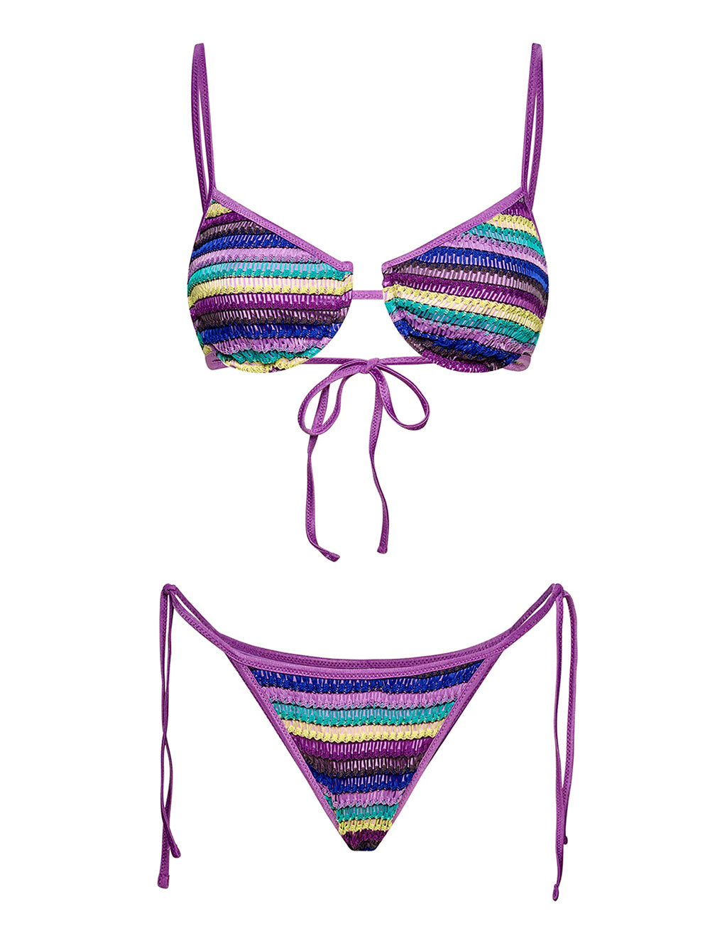 Costume bikini con reggiseno ferretto e slip regolabile ME FUI Donna - Multicolore