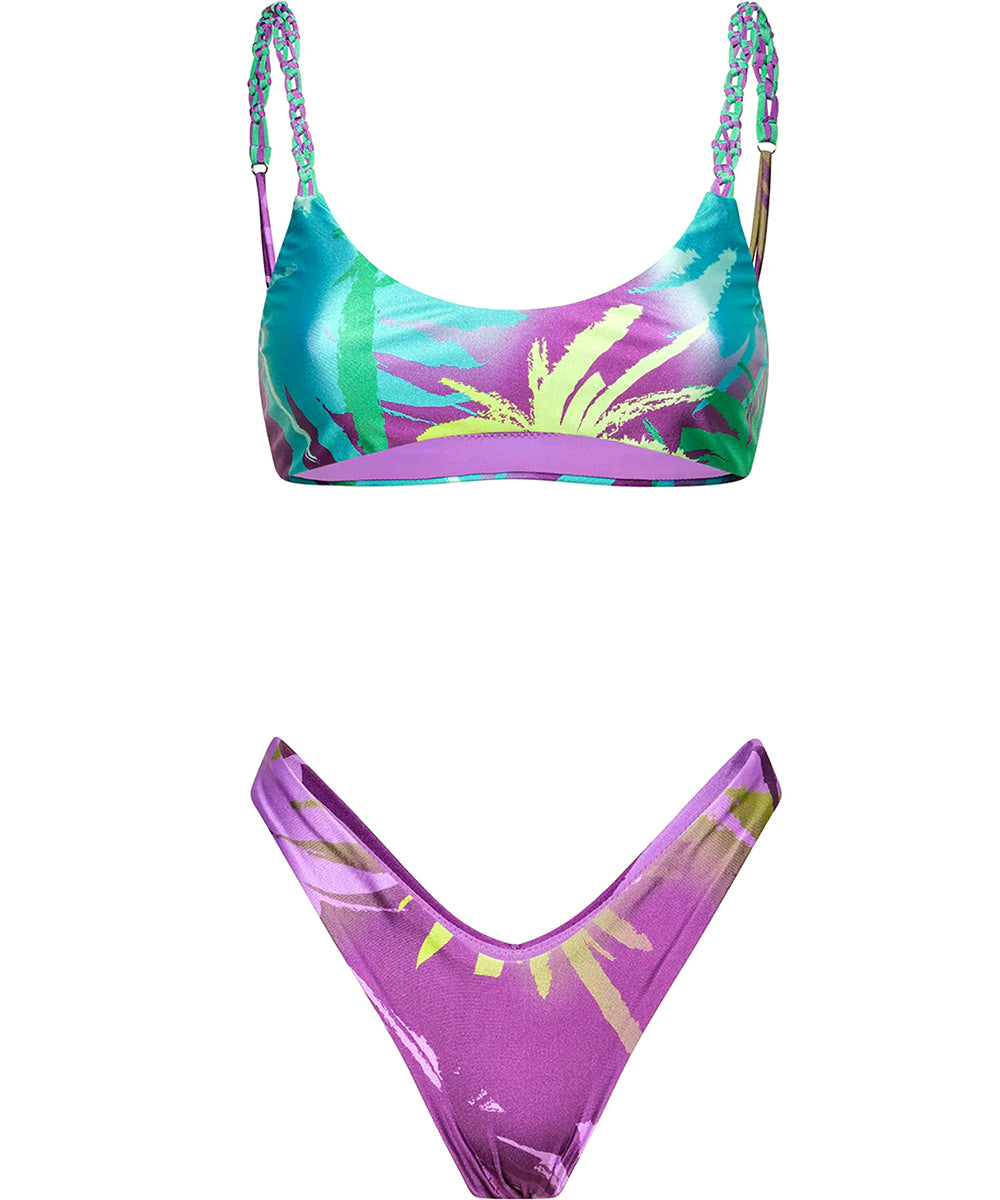 Costume bikini con top regolabile e americano fisso ME FUI Donna - Multicolore