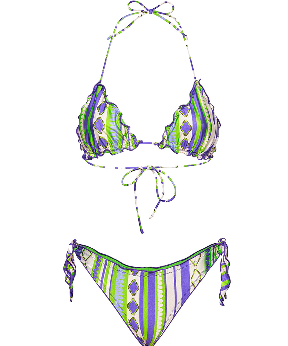 Costume bikini con triangolo e slip regolabile ME FUI Donna - Multicolore
