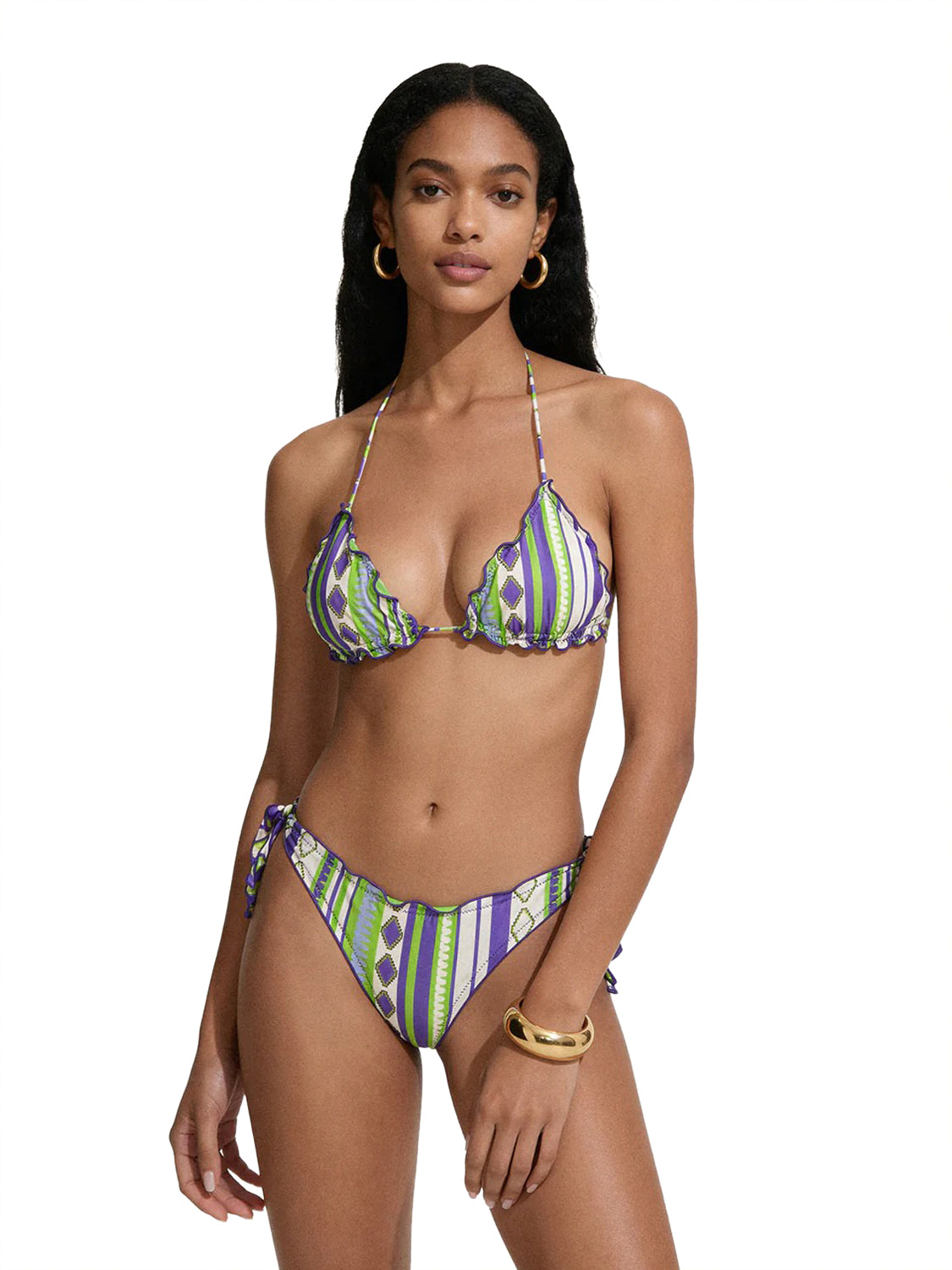 Costume bikini con triangolo e slip regolabile ME FUI Donna - Multicolore