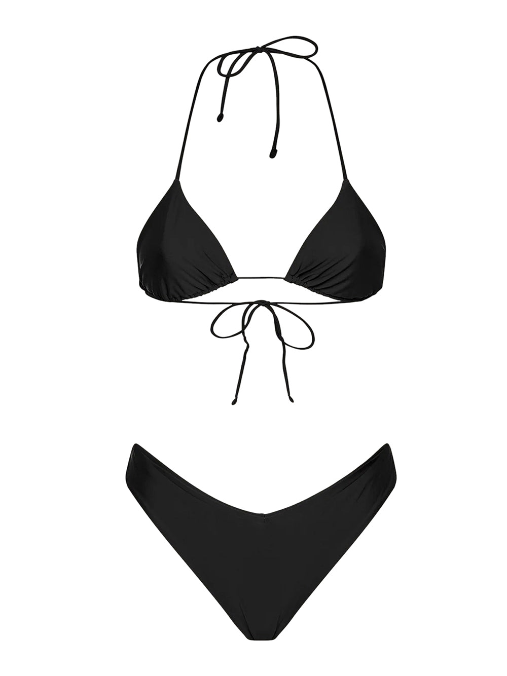 Costume bikini con triangolo e americano fisso ME FUI Donna - Nero