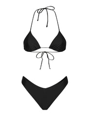 Costume bikini con triangolo e americano fisso ME FUI Donna - Nero