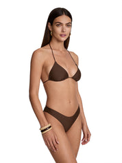 Costume bikini con triangolo e americano fisso ME FUI Donna - Marrone