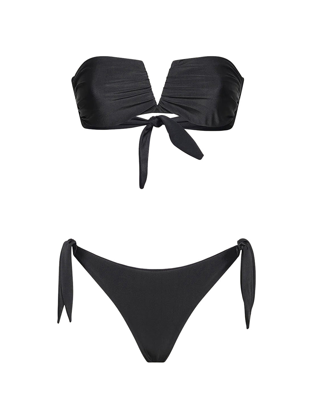 Costume bikini con fascia a V e slip regolabile ME FUI Donna - Nero