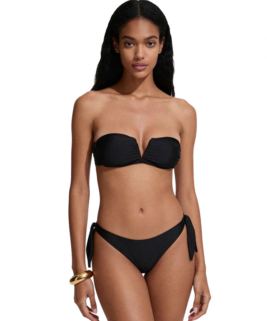 Costume bikini con fascia a V e slip regolabile ME FUI Donna - Nero