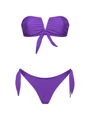 Costume bikini con fascia a V e slip regolabile ME FUI Donna - Viola