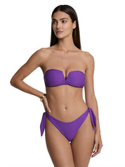 Costume bikini con fascia a V e slip regolabile ME FUI Donna - Viola