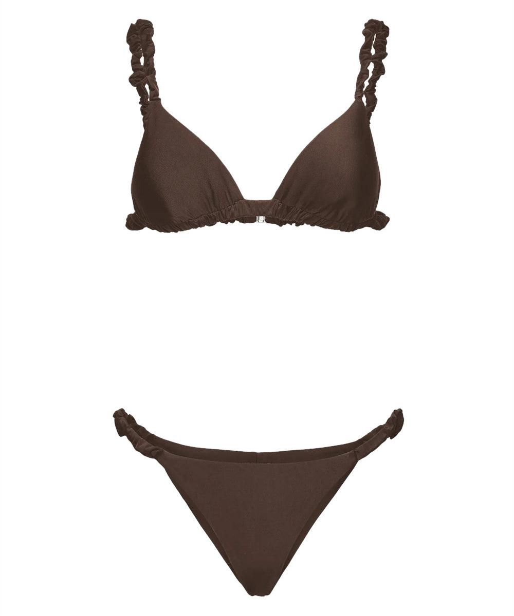 Costume bikini con triangolo e slip fisso ME FUI Donna - Marrone
