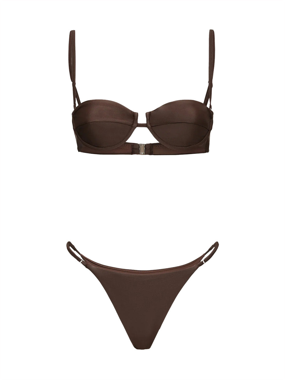 Costume bikini con reggiseno ferretto e slip regolabile ME FUI Donna - Marrone