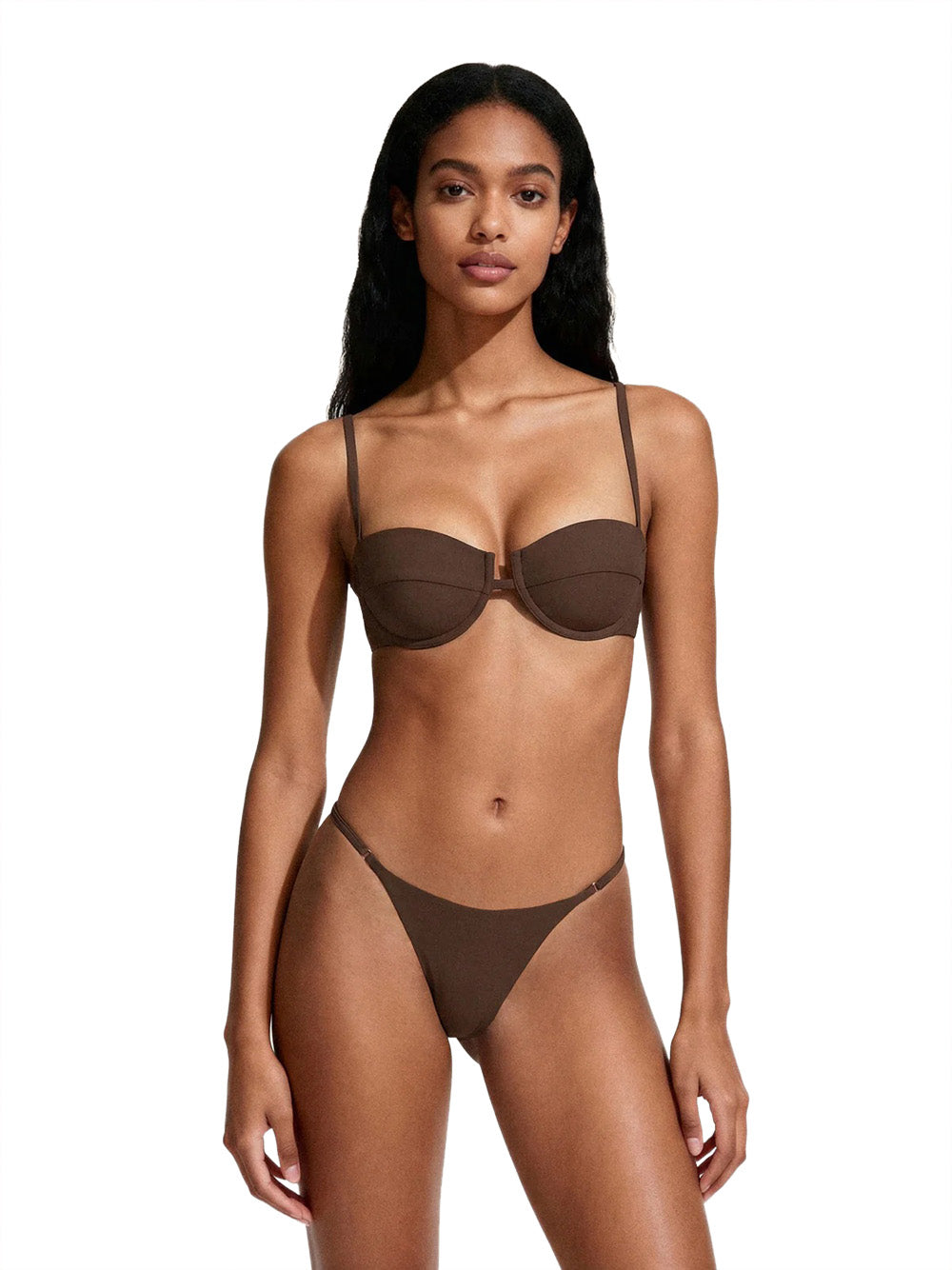 Costume bikini con reggiseno ferretto e slip regolabile ME FUI Donna - Marrone