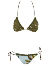 Costume bikini triangolo paillettes MISS BIKINI Donna - Verde