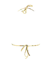 Costume triangolo anello oro MISS BIKINI Donna - Giallo