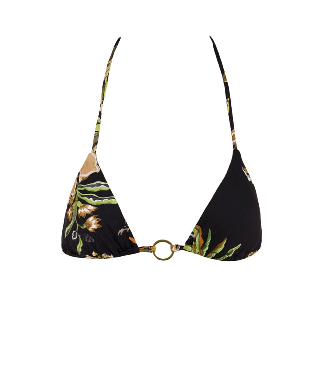 Costume triangolo anello oro MISS BIKINI Donna - Nero