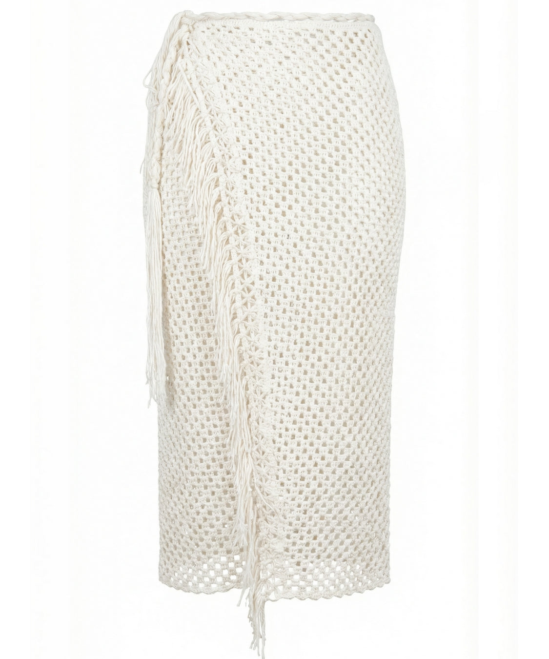 Pareo rete con frange MISS BIKINI Donna - Bianco