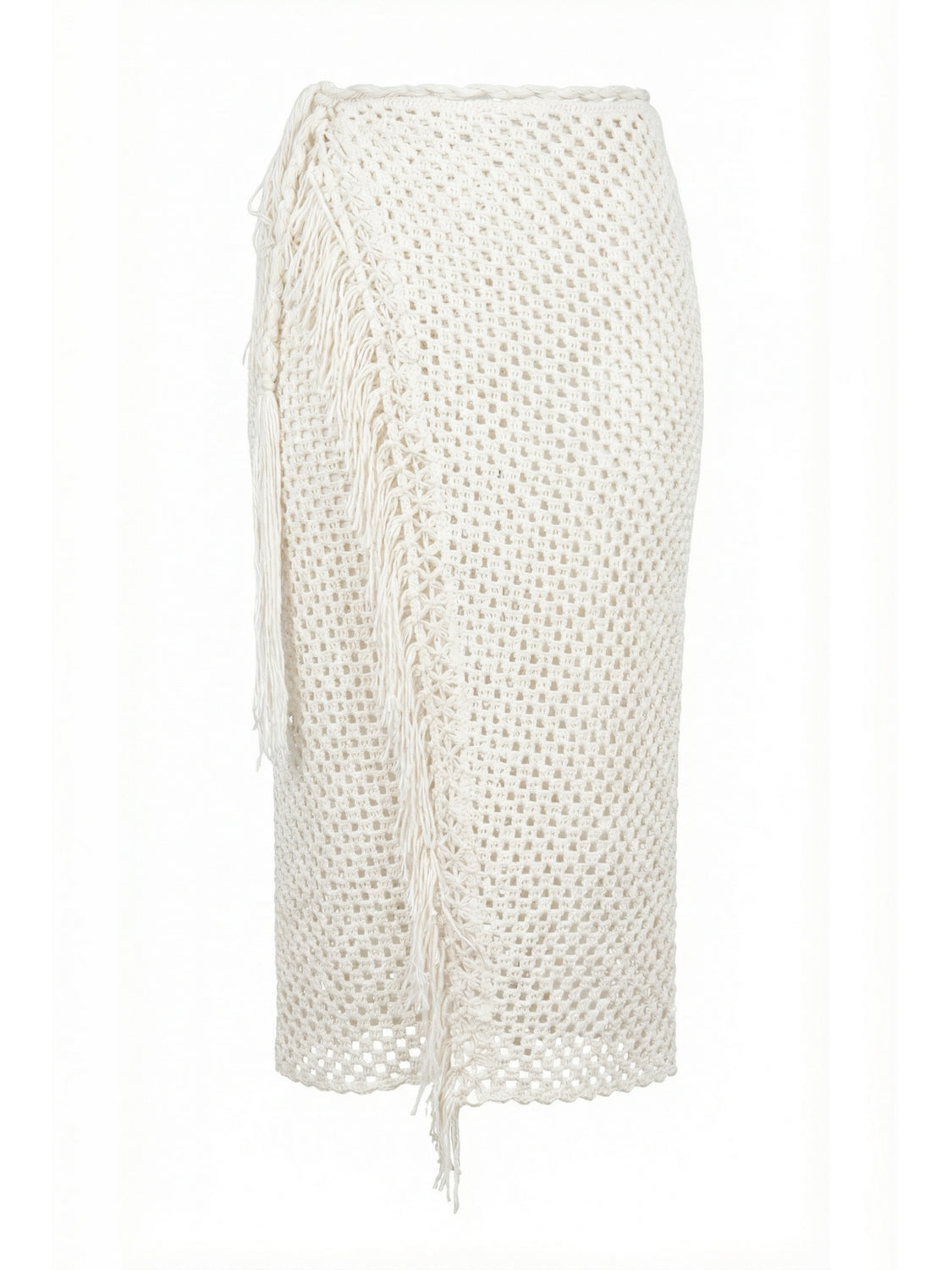 Pareo rete con frange MISS BIKINI Donna - Bianco