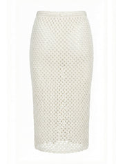 Pareo rete con frange MISS BIKINI Donna - Bianco