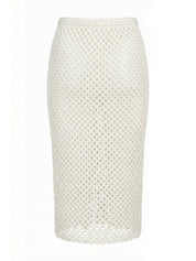 Pareo rete con frange MISS BIKINI Donna - Bianco