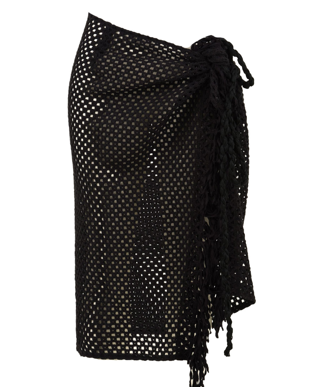 Pareo rete con frange MISS BIKINI Donna - Nero