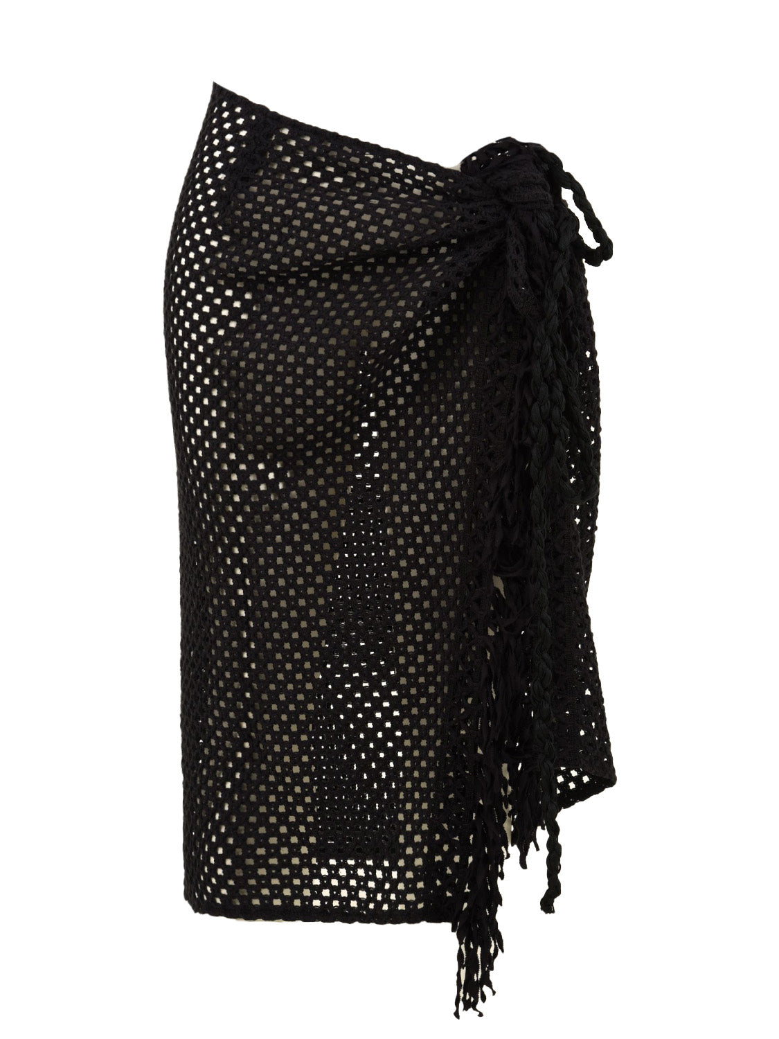 Pareo rete con frange MISS BIKINI Donna - Nero
