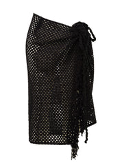 Pareo rete con frange MISS BIKINI Donna - Nero