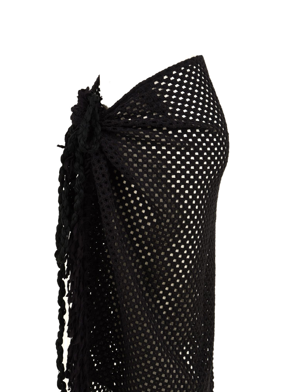 Pareo rete con frange MISS BIKINI Donna - Nero